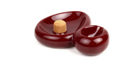SAVINELLI PIJPASBAK BURGUNDY MET STAND - KERAMIEK savburgsidecar