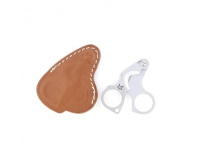 FOX SCHAAR + LEDEREN HOES fox_knipper_leren_hoes