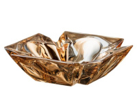ASBAK GLAS 4 LEGGERS - AMBER asbak_amber