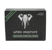WHITE ELEPHANT ACTIVATED CHARCOAL 9MM - 40 ST charcoal_40st_9mm