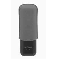 S.T. DUPONT SIGARENKOKER 2 TORO'S GRAINED GRAPHITE / BLACK METAL dupont_koker_2s_antraciet