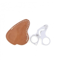FOX SCHAAR + LEDEREN HOES fox_knipper_leren_hoes
