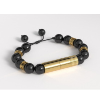 LES FINES LAMES PUNCH BRACELET - OSCURO GOLD PLATED lfl_punch_bracelet_onyx_gold_plated
