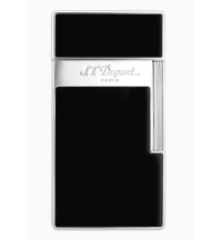 S.T. DUPONT BIGGY - ZWART LACQUER CHROME JETFLAME dupont_biggy_zwart_chroom