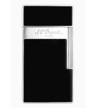 S.T. DUPONT BIGGY - ZWART LACQUER CHROME JETFLAME dupont_biggy_zwart_chroom