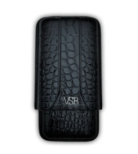 CIGAR CASE VSB 3 GIGANTES - BLACK CROCO EMBOSSED vsb_3_sigaren_zwart_kroko_recht