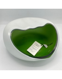 ASBAK GROEN TSJECHISCH HAND GEBLAZEN GLAS img_0766