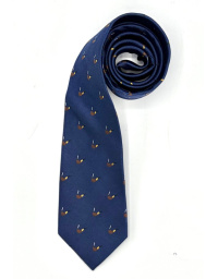 HAJENIUS STROPDAS - MARINE BLAUW PIJP PRINT hajenius_stropdas_200_jaar_blauw_pijp_2