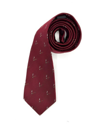 HAJENIUS STROPDAS - BORDEAUX ROOD SIGAREN PRINT hajenius_stropdas_200_jaar_bordeaux_rood_sigaren_2