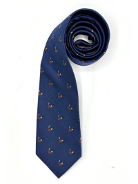 HAJENIUS STROPDAS - MARINE BLAUW PIJP PRINT hajenius_stropdas_200_jaar_blauw_pijp_2