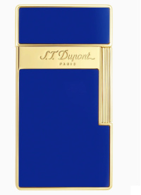 S.T. DUPONT BIGGY - BLAUW LACQUER GOUD JETFLAME dupont_biggy_blauw_goud