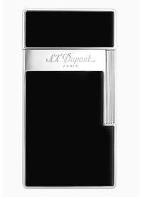 S.T. DUPONT BIGGY - ZWART LACQUER CHROME JETFLAME dupont_biggy_zwart_chroom